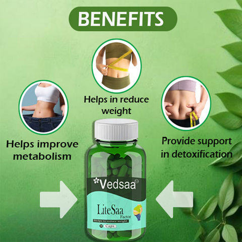 Vedsaa™ LiteSaa Factor - Ayurvedic Weight Loss Capsules